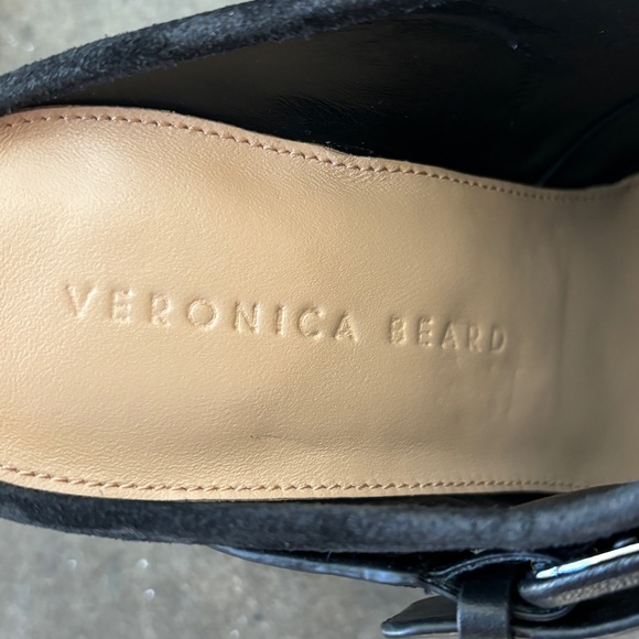 NWOB Veronica Beard Dacey Buckle Genuine Suede Slip On Clogs - Picture 7 of 10